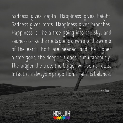 Sadness gives depth